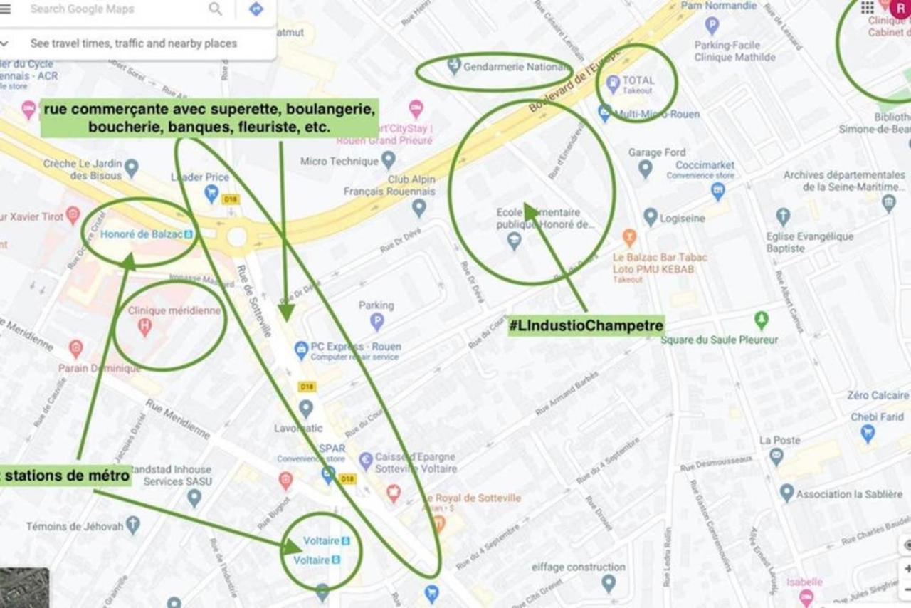 #Lindustriochampetre Free Parking, Bien Situe, Spacieux, Proche Clinique Rouen Exteriör bild